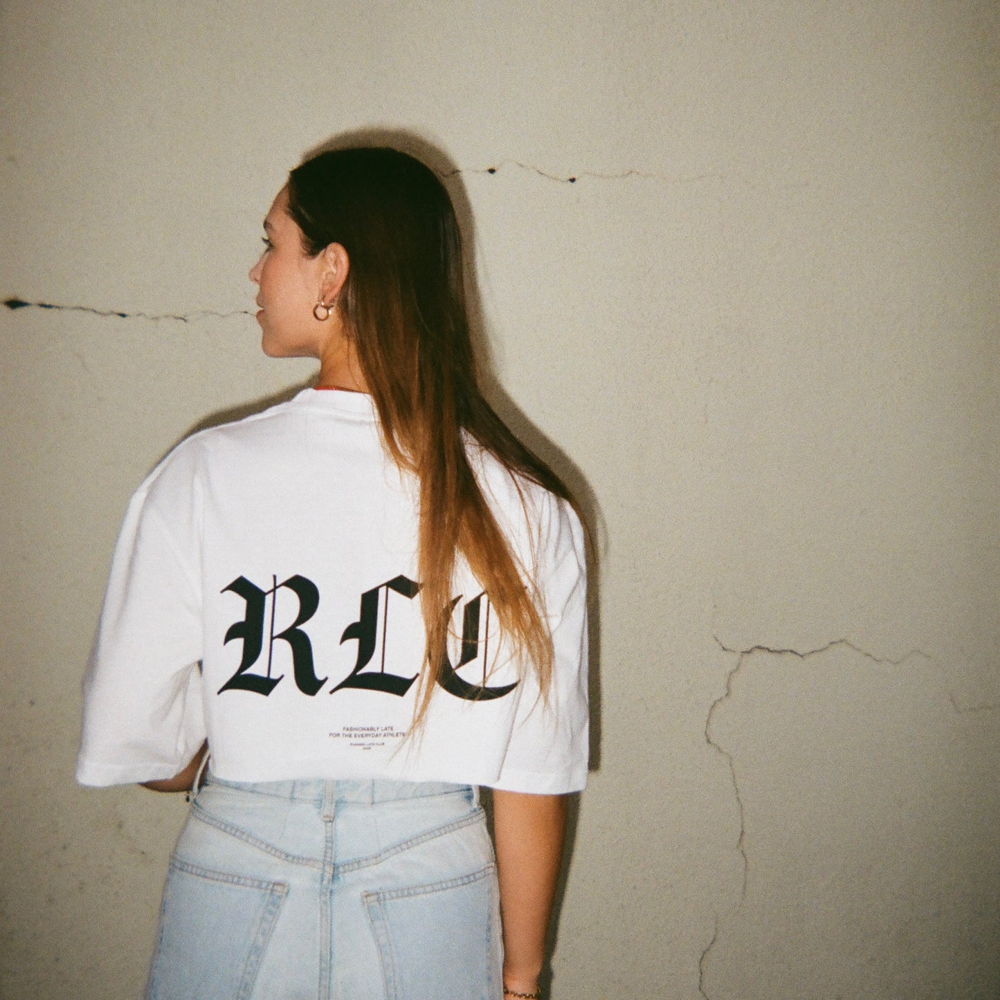 "RLC" White Crop - Lifestyle Cotton Tee