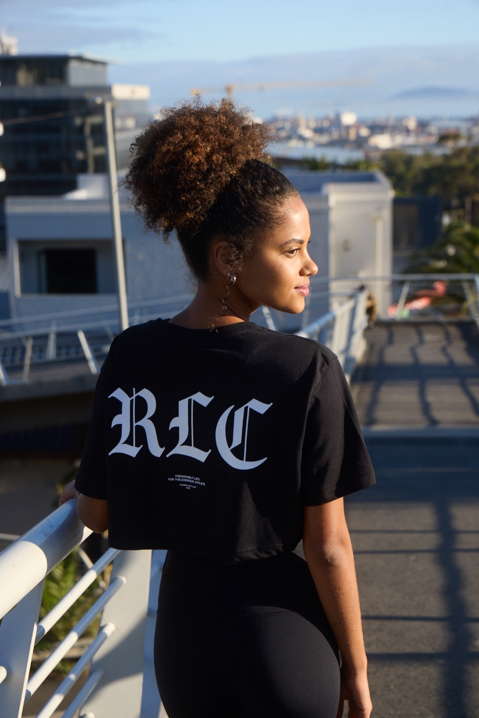 "RLC" Black Crop - Cotton Tee